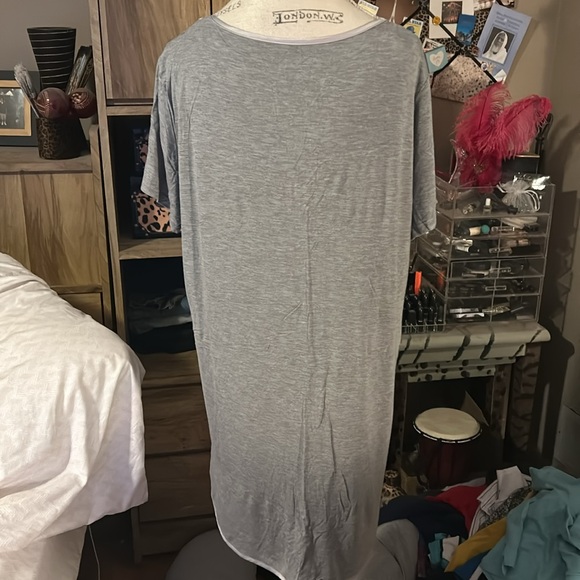 Latuza Gray & White Lace Nightgown - XL - Picture 3 of 4